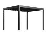 A freestanding pergola standing on its own four posts